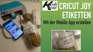 Vorratsglas beschriften mit dem Cricut Joy Plotter und der Mobile App