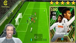 Melhor NEYMAR Jr 100 do SANTOS EU POSSO PROVAR  eFootball 2024 Mobile