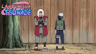 Jiraiya le dice a Kakashi que Tsunade tiene 106 centímetros