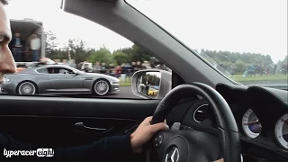Mercedes SL63 AMG vs Aston-Martin DBS w/ Quicksilver Exhaust!