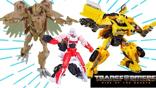 Transformers rise of the beasts Studio Series Bumblebee, Arcee, and Airazor! Quick Transformations!