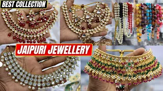 Premium Jaipuri Artificial jewellery Collection | Kundan Meenakari Necklace Long Set Earrings Bangle