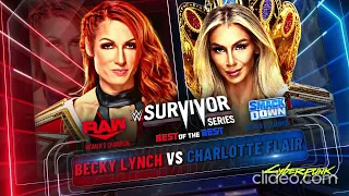 WWE Survivor Series 2021 Becky Lynch vs Charlotte Flair Custom Match Card