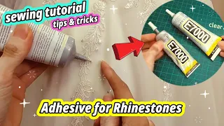 🧵 How to Apply Glue for Rhinestones on a Fabric × Clear Adhesive for Rhinestones × Sewing Tutorial