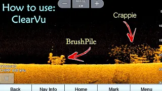How to use Garmin Echomap 93sv : ClearVu | Down Imaging