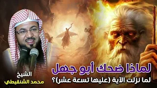 الشيخ محمد الشنقيطي 🎙️ لماذا ضحك أبو جهل لما نزلت الآية عليها تسعة عشر؟! قصة ومعجزة قرانية عجيبة ✨