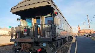 Union Pacific and Amtrak with a private car in downtown El Paso TX 12/17/22