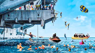 How Do Navy Sailors Spend Their FREE Time On An Aircraft Carrier?