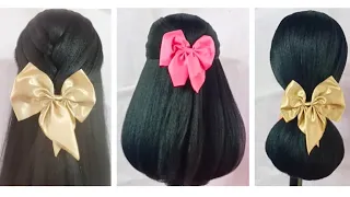 3 New Easy  Bow Hairstyle For Girl's #@PBS.Beauty.Tips.