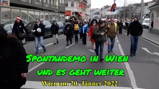 WIEN 20.1.2022: SPONTANDEMO GEHT WEITER - dieses mal auf der Linken Wienzeile