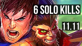 GAREN vs WUKONG (TOP) | 2.4M mastery, 6 solo kills, 900+ games, 7/2/6 | KR Master | v11.11