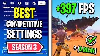 The BEST Competitive Settings in Fortnite Season 3! (FPS Boost & More)