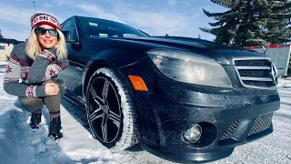 Mercedes AMG C63 In The Snow