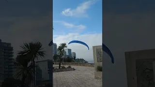 Mar del Plata vuelo de parapente en bahía Varese.  Enero 2022