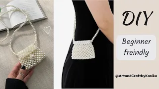 Pearl Bag Tutorial #beads #diy #craft #tutorial #fashion #bag #pearl #handmade #crafts #homemade