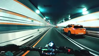 NYC Night Tunnel Ride - XSR 900 POV