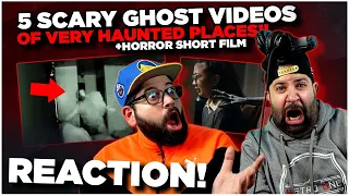 5 Scary Ghost Videos Of VERY Haunted Places + Short horror film |  SCARY 💩 REACTION!!