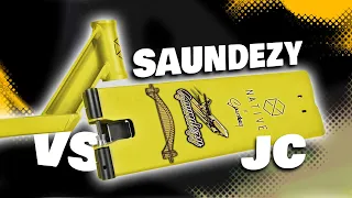 SAUNDEZY vs JORDAN CLARK New Signature Scooter Deck #SCOOTREVIEW Scoot Fest Rush, Outset Deck