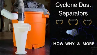 Cyclone dust separators for shop vac dust collection