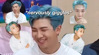 bts being whipped for namjoon’s mint hair for 1 minute and 40 seconds straight