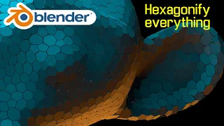 How to transform any surface into hexagons and pentagons in Blender in few minutes via Geonodes?!