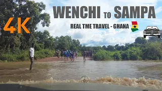 Wenchi to Sampa Road Travel with a Mercedes Benz W202 C180 in Ghana 4K