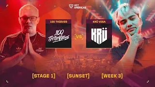 100 Thieves vs KRÜ Visa - VCT Americas Stage 1 - W4D3 - Map 1