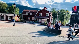 Sweden Walks: Åre. Charming mountain town on a lovely summer evening in July 2021