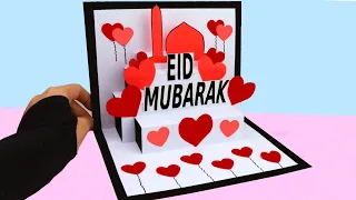 POP UP Eid Mubarak Card 💝 // Handmade easy card Tutorial//Beautiful Eid Card Making card