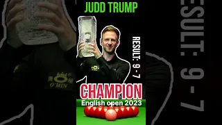 JUDD TRUMP Champion English Open 2023 result 9-7 Zhang Anda(runner-up)