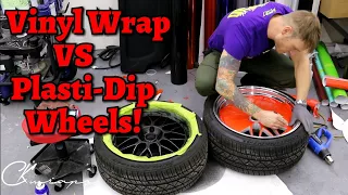 THE DIFFERENCE BETWEEN VINYL WRAP AND PLASTI DIP YOUR WHEELS. Which One Do You Prefer?