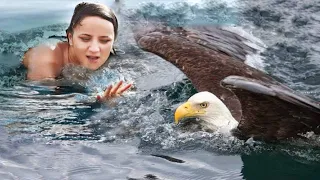 Woman Saved A Drowning Eagle,In Thanks For Her Rescue,He Did This...