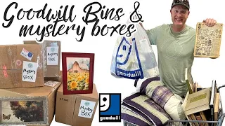 We spent $80 at Goodwill Bins Thrift with us & Mystery Boxes Cottage Home Decor Reselling for profit