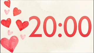 20 Minute Fun Valentine's Heart Timer (Harp Tones at End)