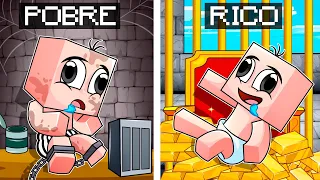 ¡PRISIÓN DE RICOS vs PRISIÓN DE POBRES! 😱💰 BEBÉ NOOB pero es RICO en MINECRAFT