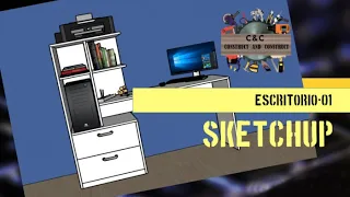 DISEÑANDO ESCRITORIO-01 SKETCHUP