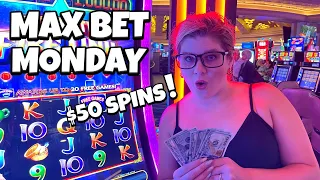 I MAX BET Every Slot Machine in Las Vegas! 😲 $50 Spins!