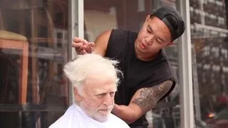 Upscale stylist gives free cuts to homeless