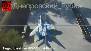 Russia Lancet-3M drone strike Kryvyi Rih Air Base's MiG-29, 70km away from frontline