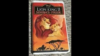 Opening to Lion King 2 Simba's Pride VHS (1998)