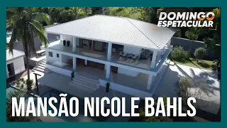 Domingo Espetacular te leva para um tour pela mansão de Nicole Bahls