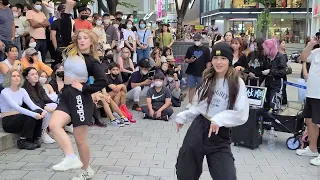 [Kpop Busking in Hongdae] aespa 에스파 'Girls' dance cover by Alina, Lia 2022년 9월 10일
