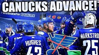 THE CANUCKS ADVANCE TO THE SECOND ROUND / ELIMINATE THE ST LOUIS BLUES (2020 STANLEY CUP PLAYOFFS)