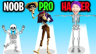 NOOB vs PRO vs HACKER In HUMAN RUN! (ALL LEVELS!)