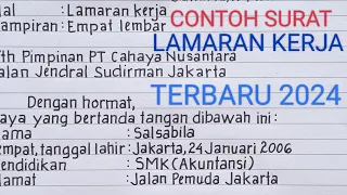 CONTOH SURAT LAMARAN KERJA TERBARU