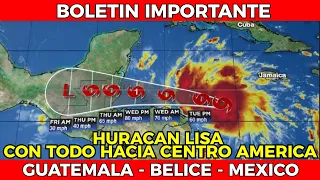 BOLETIN IMPORTANTE l Lisa Se Convierte En Huracán Y Se Dirige A Belice, Guatemala En Alerta !!