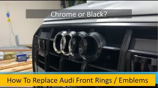 How to Replace Front Audi Emblem / Audi Rings - DIY - Audi Q5 SQ5 B9 / Q7 SQ7 4M