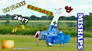 RC PLANE CRASHES & MISHAPS COMPILATION # 1 - TBOBBORAP1 - 2017