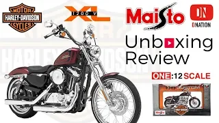 UNBOXING Harley Davidson XL 1200V Seventy-Two 1:12 Scale Diecast Motorcycle by Maisto