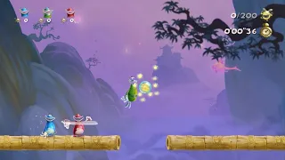 Rayman Legends FASTEST 200 DOJO SPEED EVER (with fallen + my mum)